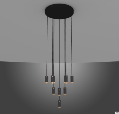 Candelabro de grafite de escape clássico (disponível a pedido)
