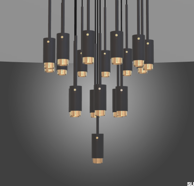 Candelabro de grafite de escape clássico (disponível a pedido)