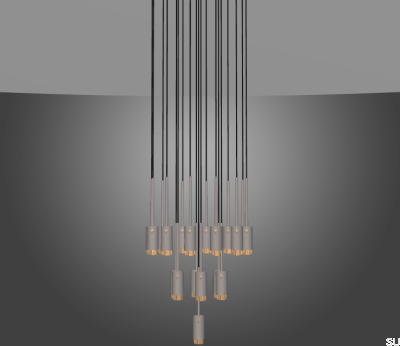 Candelabro clássico suspenso Exhaust Grey (disponível a pedido)