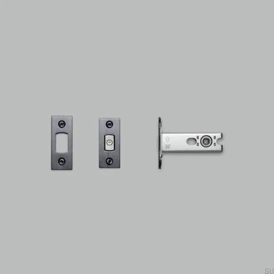 Fecho tubular Latch 82 para maçaneta em tom de metal escuro