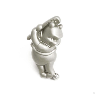 Puxador de móveis Winnie the Pooh Golfer Níquel escovado