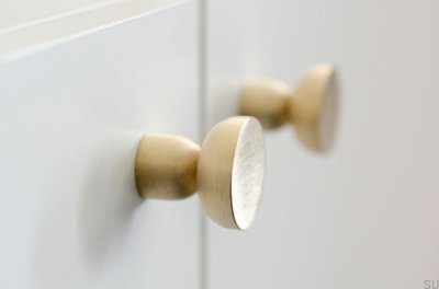 Kokeshi 3032 Botão para móveis em latão escovado sem pintura