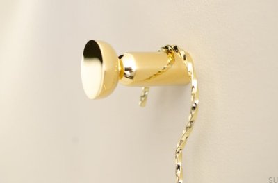 Cabide de parede Kokeshi 3052, latão polido, sem pintura