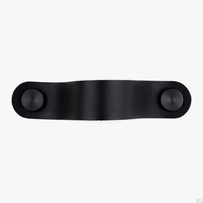 Puxador de móveis alongado Pin-Pin Couro preto com preto