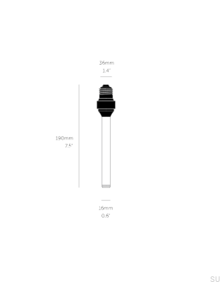 Lâmpada Buster Forked E27 5W Fumê com Controle de Brilho