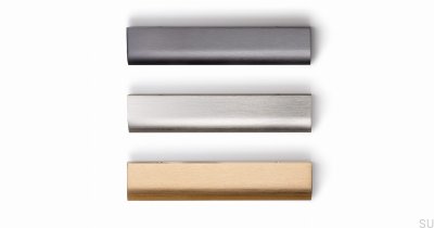Puxador para móveis Ona 544 Edge em alumínio anodizado prateado