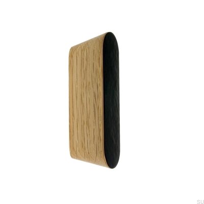 Puxador para móveis Solo Preto 60 Preto Esmaltado - Óleo Incolor Semi-fosco