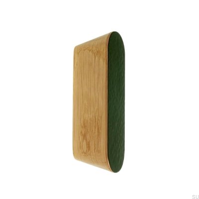 Puxador para móveis Solo Verde 60 Verde Esmaltado - Óleo Incolor Semi-mate
