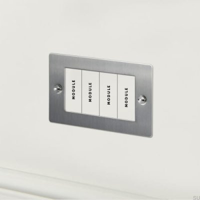Placa Euro 2G, estrutura de quatro módulos, aço prateado, padrão britânico.