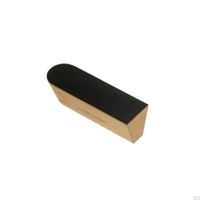 Puxador para móveis Twins Preto 60 Preto Esmaltado - Óleo Incolor Semi-fosco