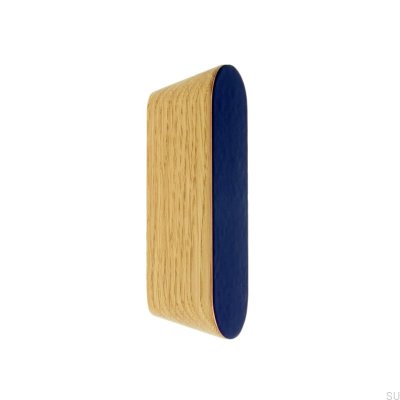 Puxador para móveis Solo Azul 60 Azul Esmaltado - Óleo Incolor Semi-mate