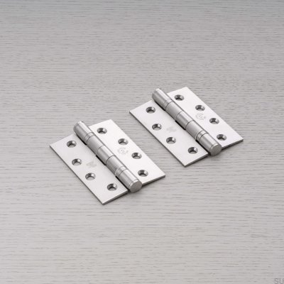 Dobradiças para portas Hinge, 102 x 76 x 3 mm, aço prateado (conjunto de 2)