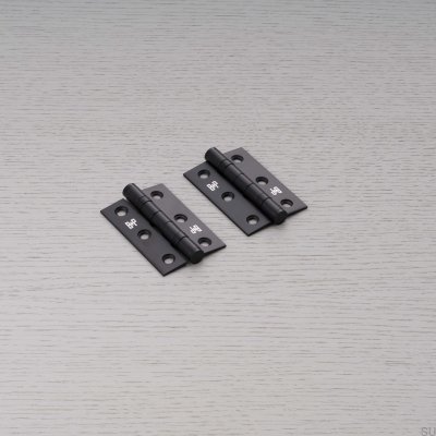 Dobradiça de aço preta para soldador, 76 x 51 x 2 mm (conjunto de 2)