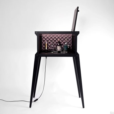 Barra de madeira Popstar Black Oak com plugue europeu