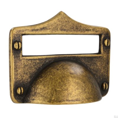 Puxador para móveis concha 1682 32 Bronze antigo