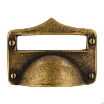 Puxador para móveis concha 1682 32 Bronze antigo