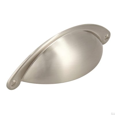 Puxador para móveis concha 1761 64 Prata escovada