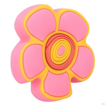 Puxador de Móveis H149 Flor de Borracha Rosa