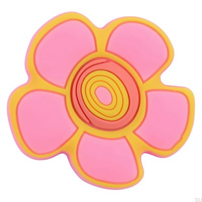 Puxador de Móveis H149 Flor de Borracha Rosa