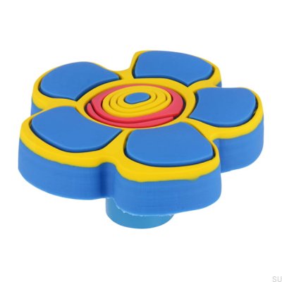 Puxador para Móveis H149 Flor de Borracha Azul