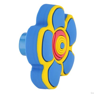 Puxador para Móveis H149 Flor de Borracha Azul
