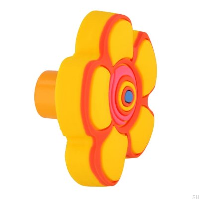 Puxador para Móveis H149 Flor de Borracha Amarela