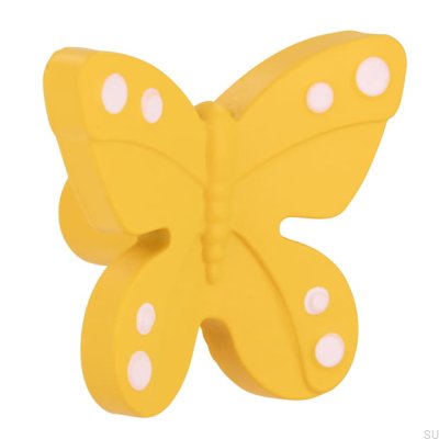 Puxador para móveis H143 Borboleta Plástico Amarelo