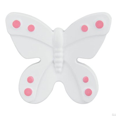 Puxador para móveis H143 Borboleta Plástico Branco