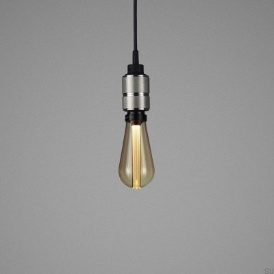 Luminária pendente sem cúpula 1.0 Gancho S 2 m Aço Prata