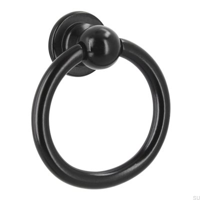 Puxador para móveis redondo 2499 Metal Preto Mate