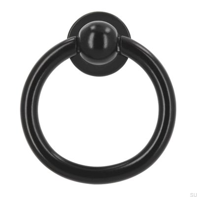 Puxador para móveis redondo 2499 Metal Preto Mate