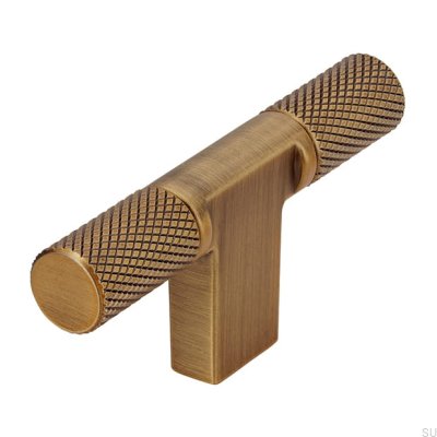 Puxador para móveis T-Bar 2509 Antique Gold Brushed