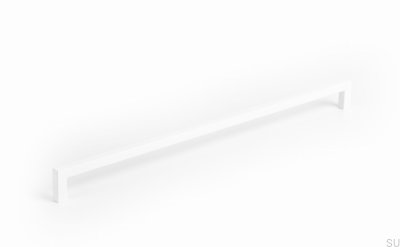 Puxador de móveis alongado U 0056 320 Metal Branco Esteira