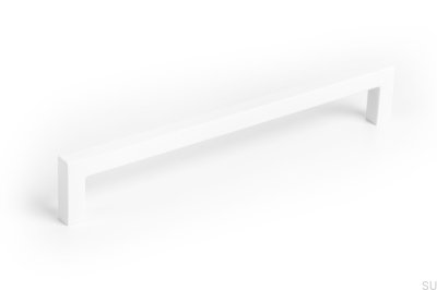 Puxador de móvel alongado U 0056 160 Tapete Metal Branco