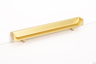 Ocultar 180 puxador embutido para móveis dourado escovado