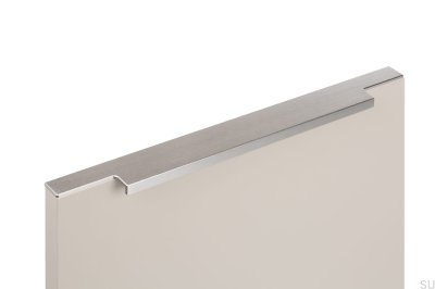 Puxador de borda para móveis Linear 347-1 Alumínio Prata