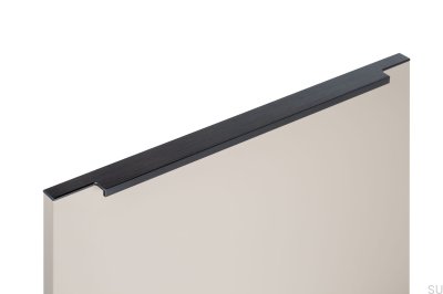 Puxador de borda para móveis Linear 497-1 Metal Black Mat