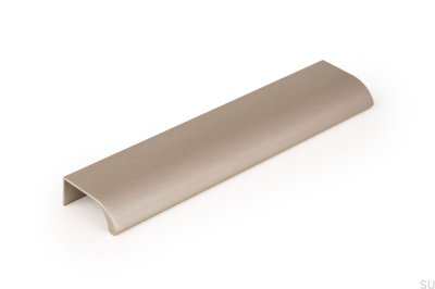 Puxador para móveis Ona 128 Edge em alumínio anodizado prateado