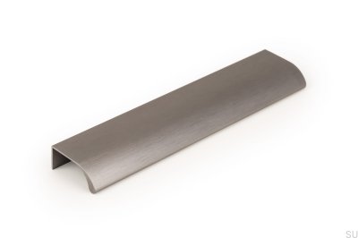 Puxador para móveis Ona 128 Edge cinza escovado anodizado