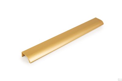 Puxador para móveis Ona 256 Edge anodizado dourado escovado