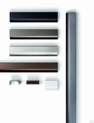 Puxador de móveis Edge She 1056 Metallic Silver