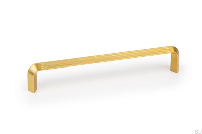 Puxador de móveis linhas 160, ouro escovado