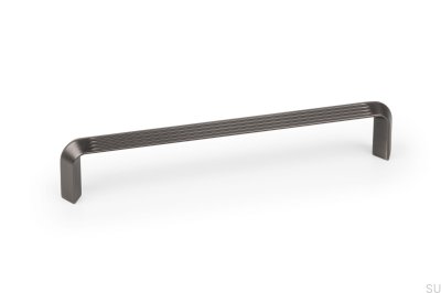 Puxador de móvel alongado Lines 160 Dark Grey Brushed