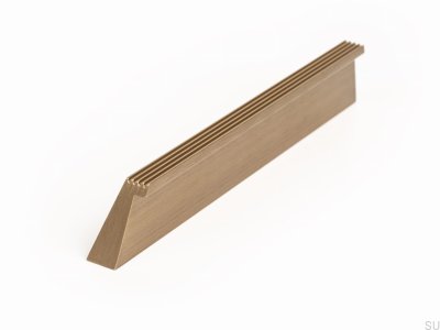 Puxador longitudinal trilho 160, alumínio, dourado, escovado, cava