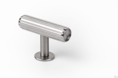 Puxador para móveis T-Bar Rille Silver Alumínio