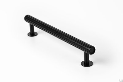 Puxador de móveis alongado Rille 160 Black Brushed