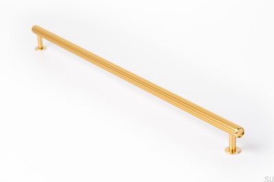 Puxador de móveis oblongo Rille 480 Gold Brushed