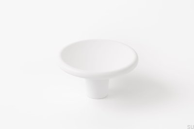 Disco de botão de móveis 38 branco fosco