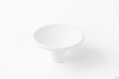 Disco de botão de móveis 50 branco fosco