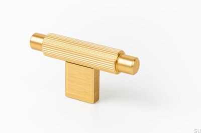 Puxador para móveis T-Bar Arpa Alumínio Ouro Escovado